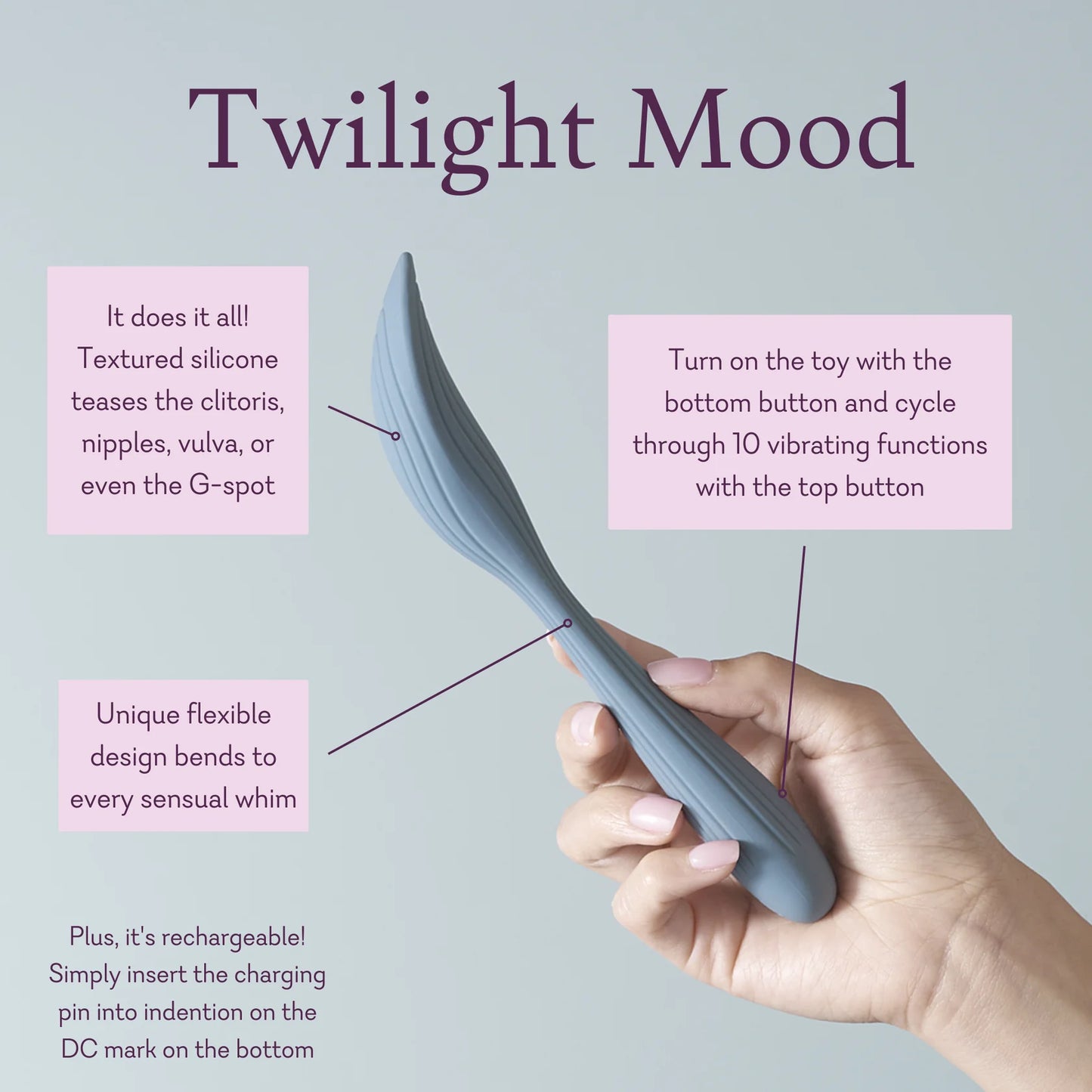 Twilight Mood Flexible Wand Vibrator