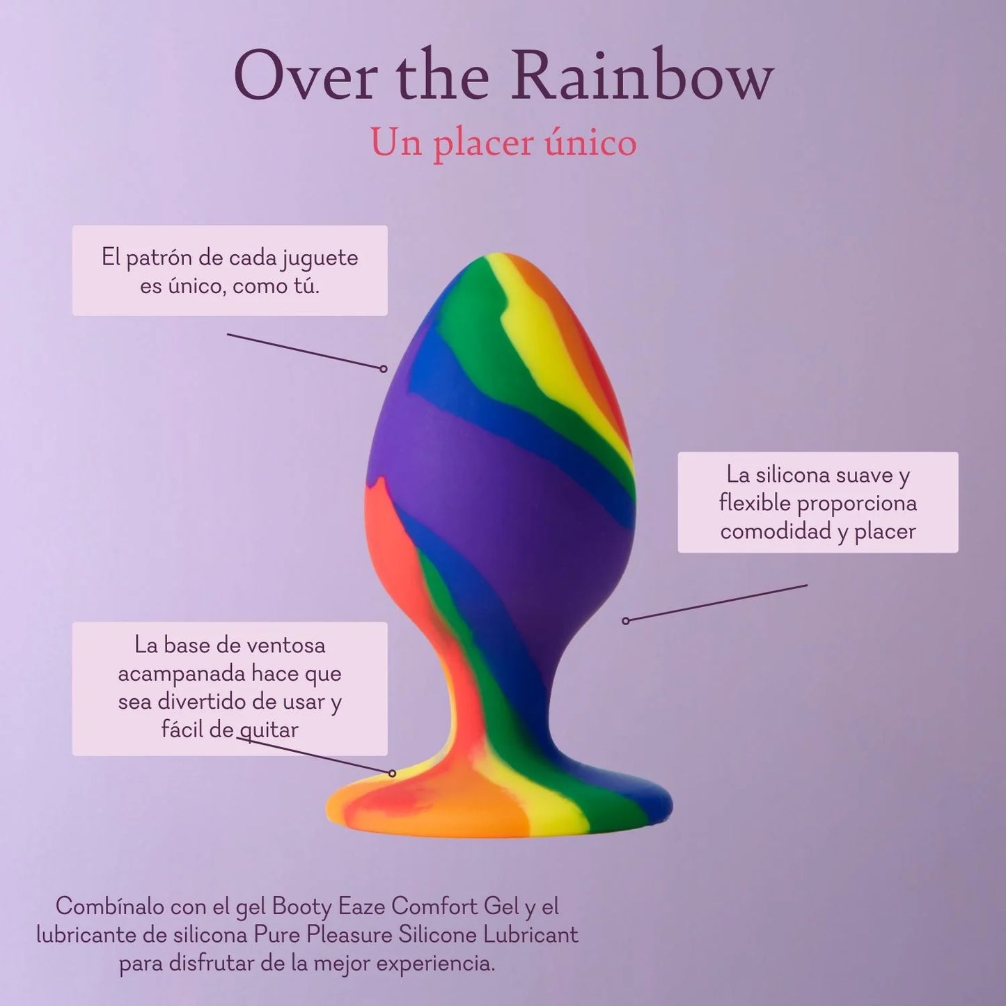 Over The Rainbow Suction Cup Anal Toy