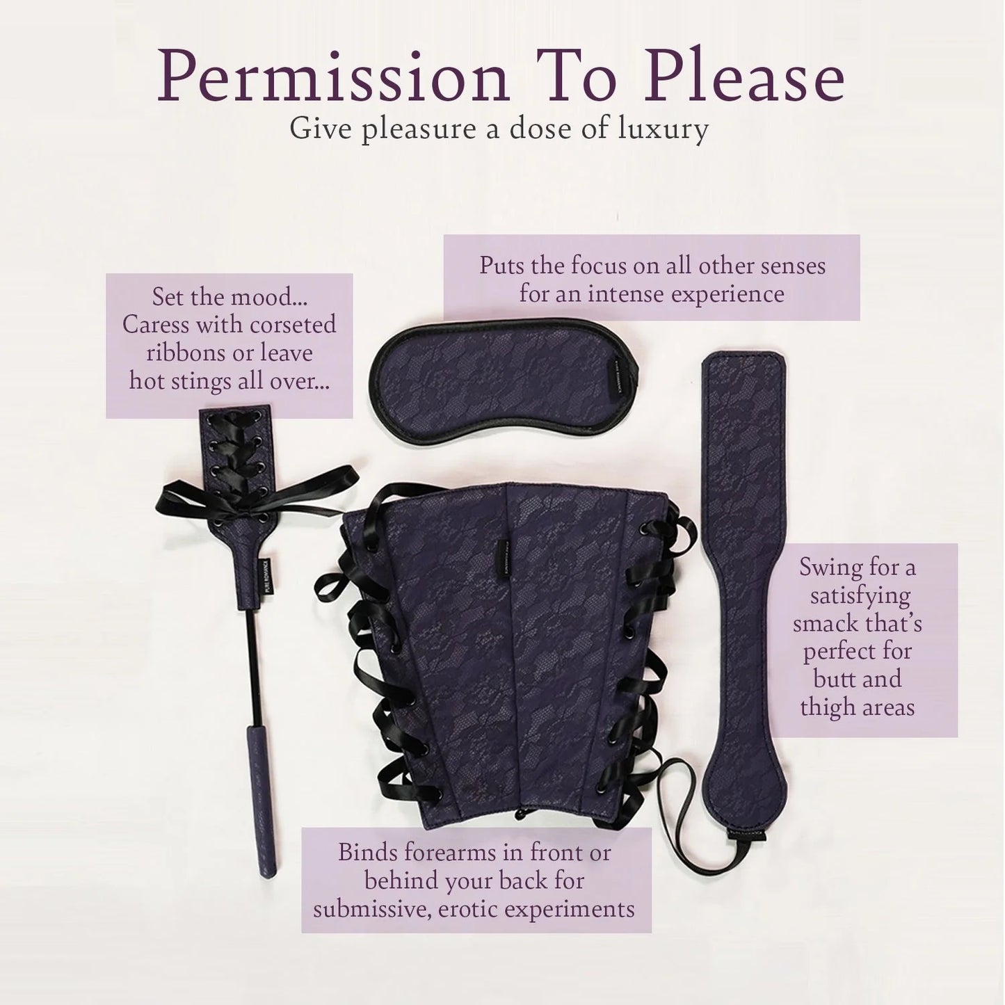 Permission To Please Luxe Bondage Set