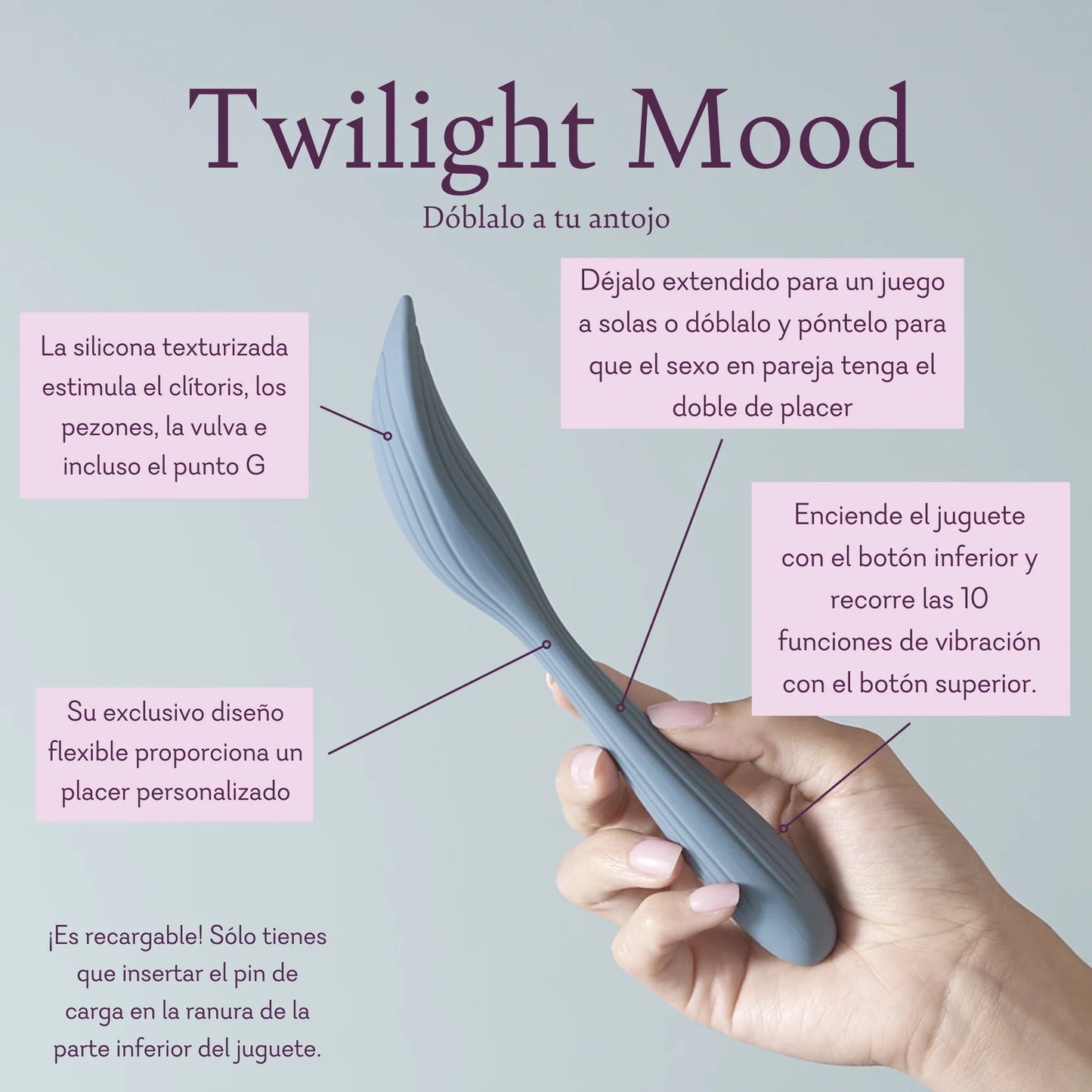 Twilight Mood Flexible Wand Vibrator