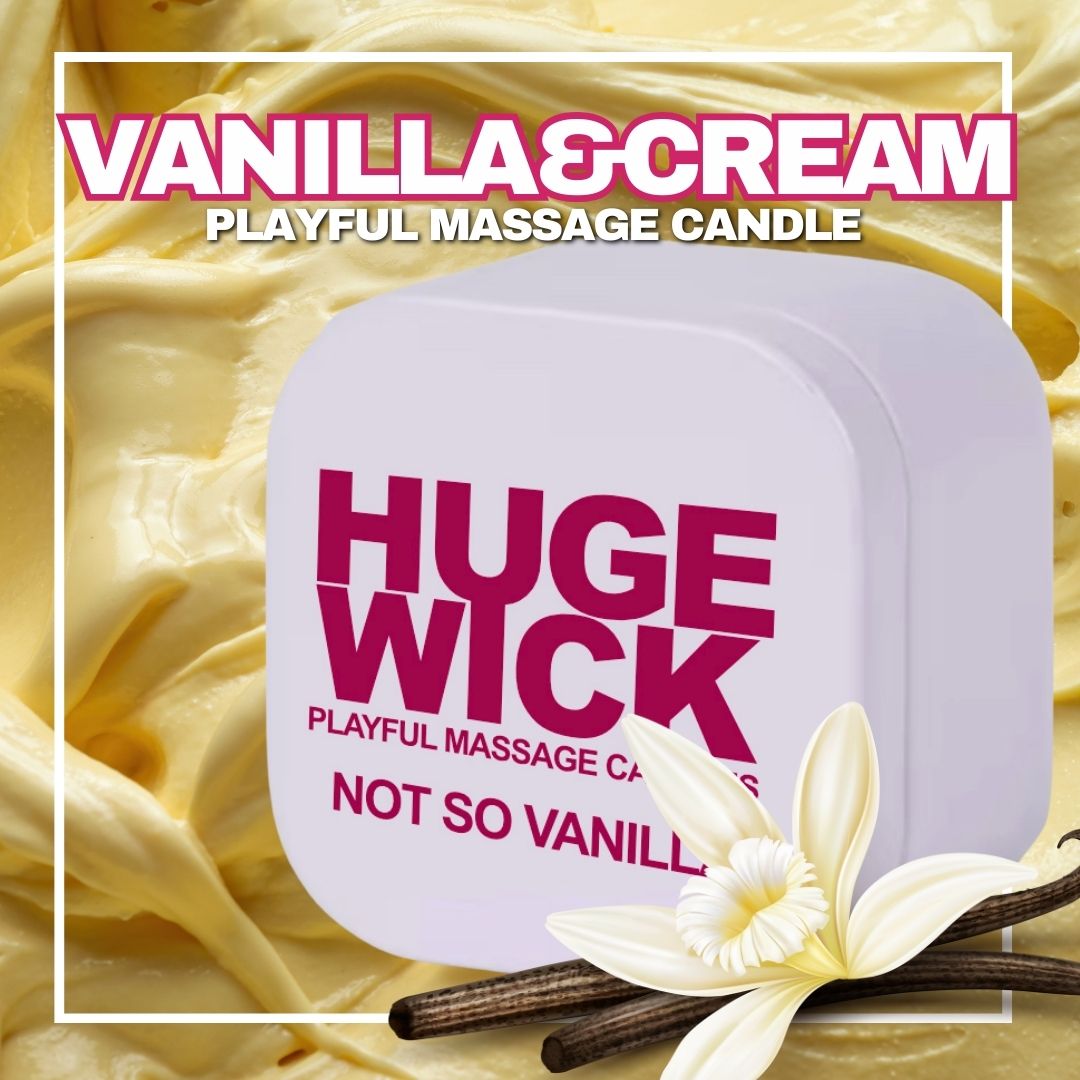 Not So Vanilla – HugeWick Playful Massage Candle | Vanilla Bean, Buttercream & Bourbon
