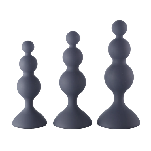 Beaded Anal Trainer Kit Silicone Plugs