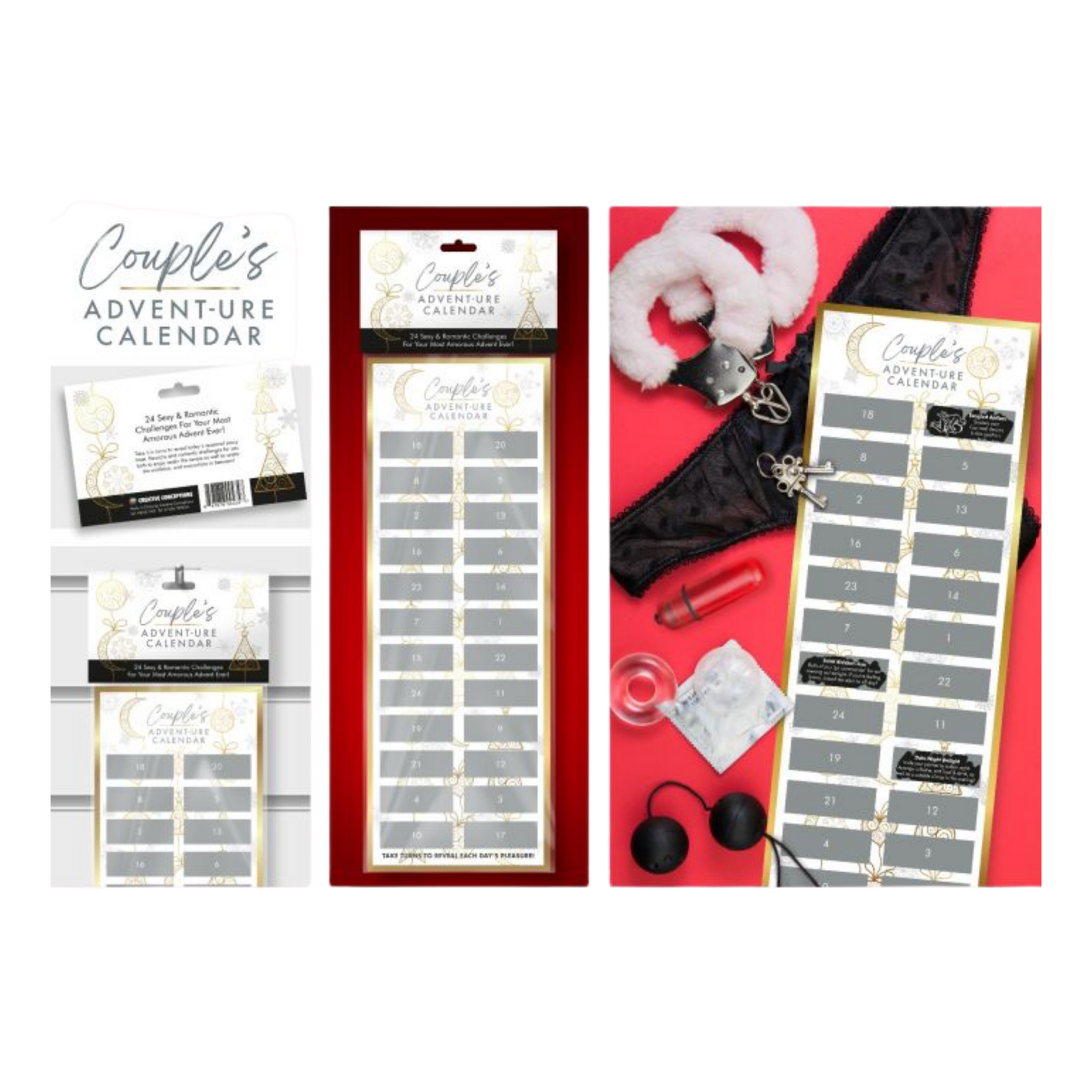 Calendario para rascar de aventuras de la pareja