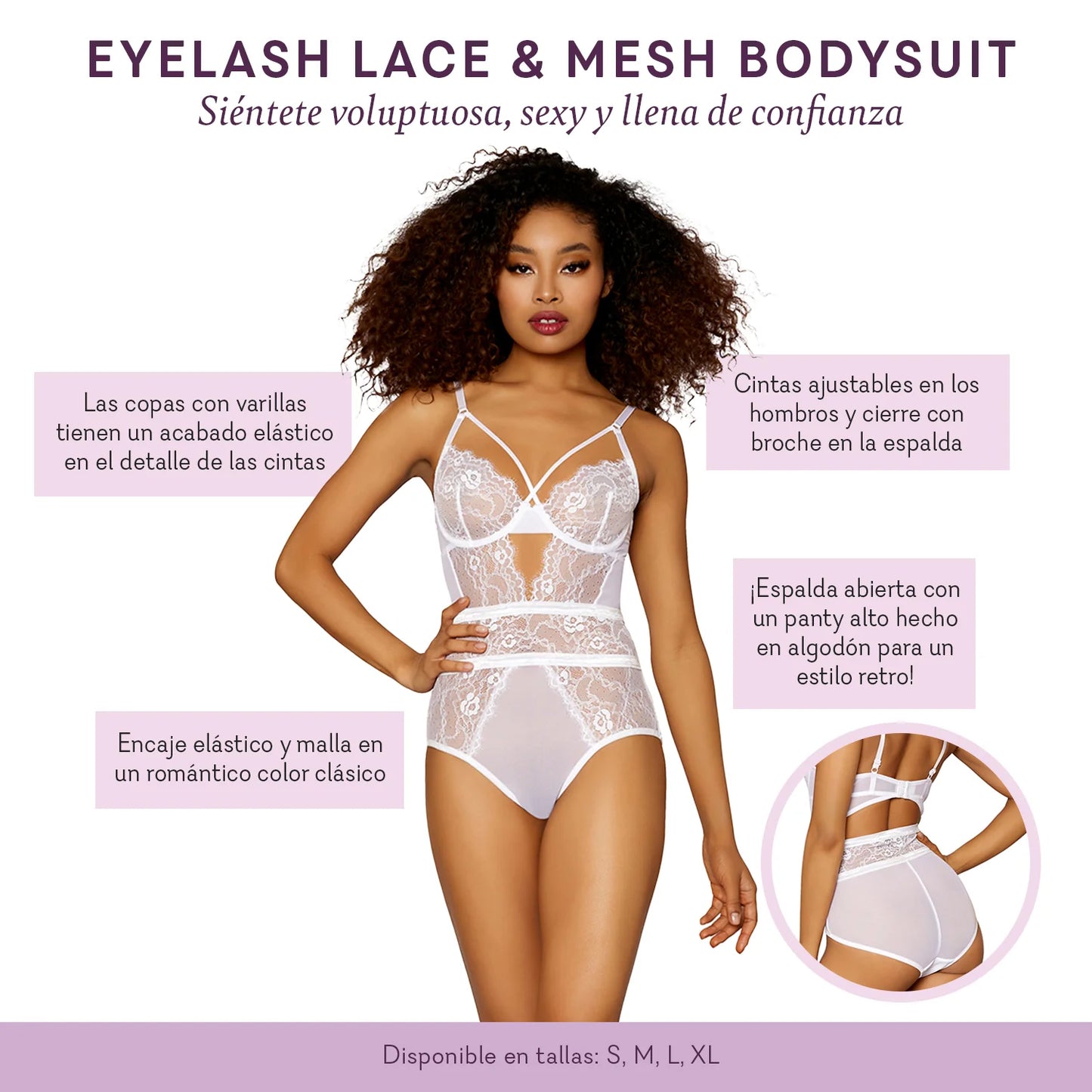 Eyelash Lace & Mesh Bridal Bodysuit- 1 LEFT!