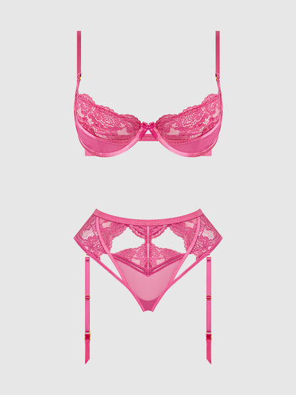 HARLOW LACE UNDERWIRE BRA & HIGH WAIST BACKLESS PANTY SET