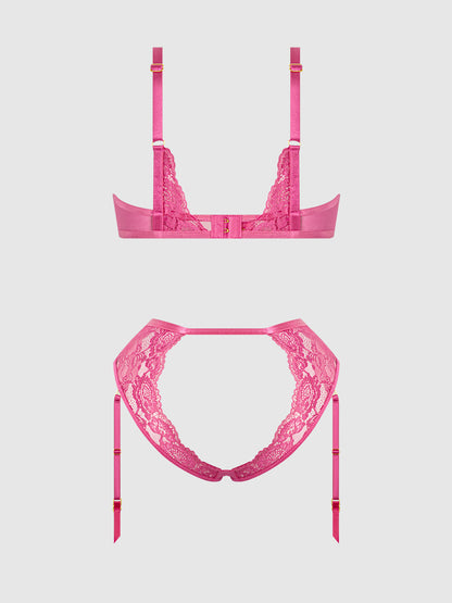 HARLOW LACE UNDERWIRE BRA & HIGH WAIST BACKLESS PANTY SET