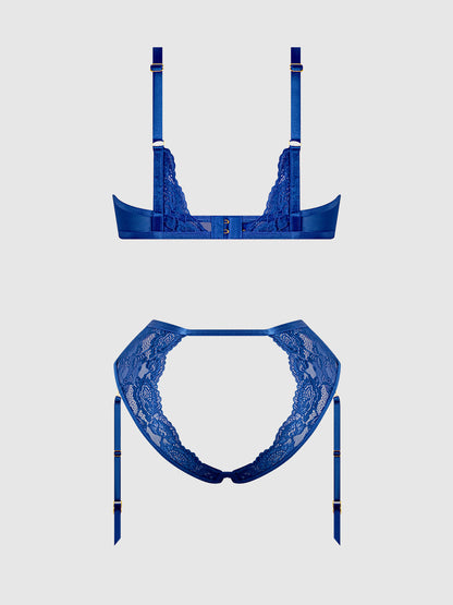HARLOW LACE UNDERWIRE BRA & HIGH WAIST BACKLESS PANTY SET