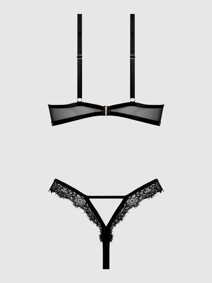 NADIA LACE & MESH CUTOUT TEDDY
