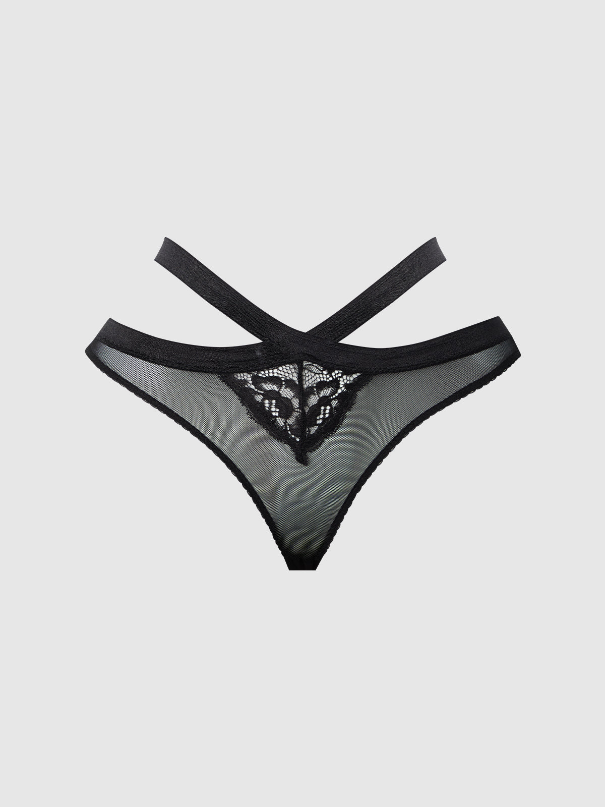 NATASHA LACE & MESH STRAPPY HIPSTER