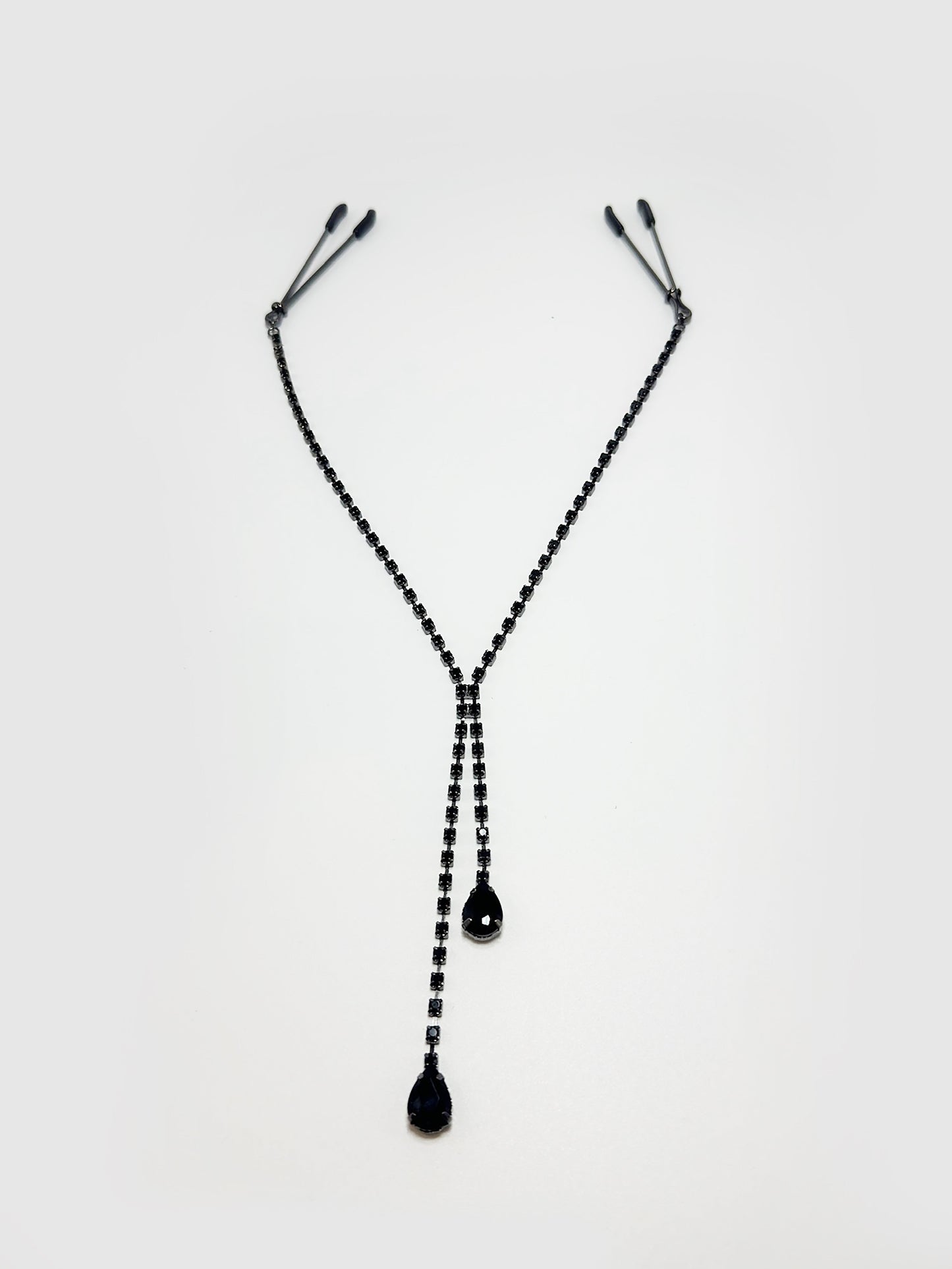 RHINESTONE DANGLE CLAMPS