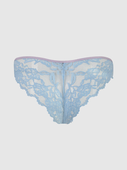 BELLA LACE UP FRONT LACE CROTCHLESS TANGA
