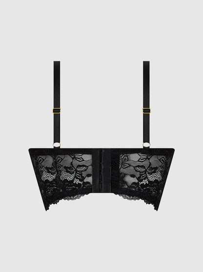 SAVANNAH LACE LONGLINE PUSH UP BALCONETTE BRA