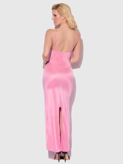 ZOE OIL SLICK MAXI GOWN