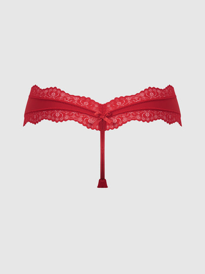 VERA MICRO & LACE TRIM G-STRING