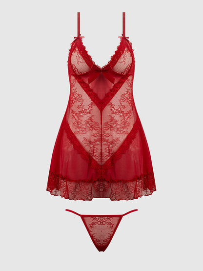 KIKI LACE BABYDOL & G-STRING SET