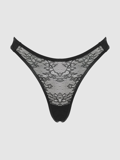 KIKI LACE & MESH THONG