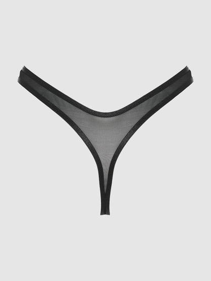 KIKI LACE & MESH THONG