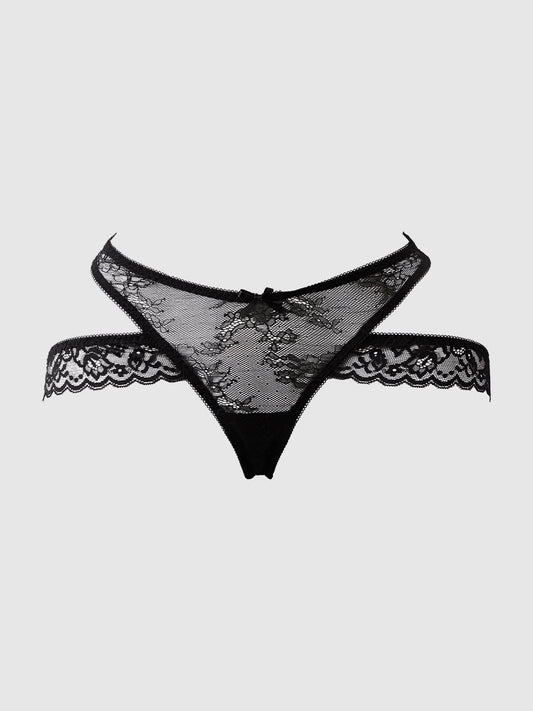KIKI STRAPPY & BACKLESS LACE TANGA