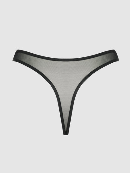 CHANTAL MESH CROTCHLESS THONG
