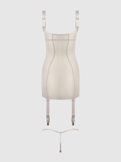 YVONE SHIMMER MESH UNDERWIRE CHEMISE & G-STRING SET