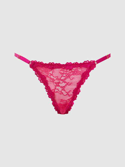 YVONE LACE SIDE SLIDER THONG