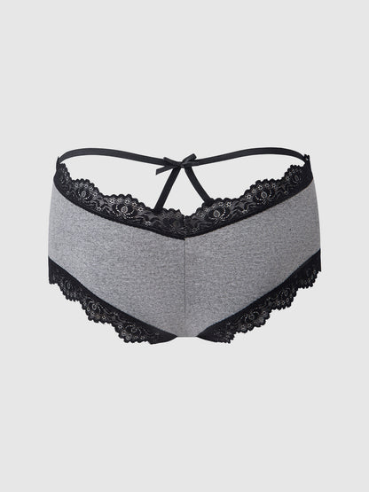 VERA MICRO & LACE TRIM STRAPPY BACK CHEEKY