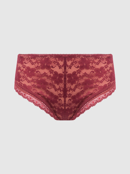 CAITLIN LACE CHEEKY WITH MESH LINING
