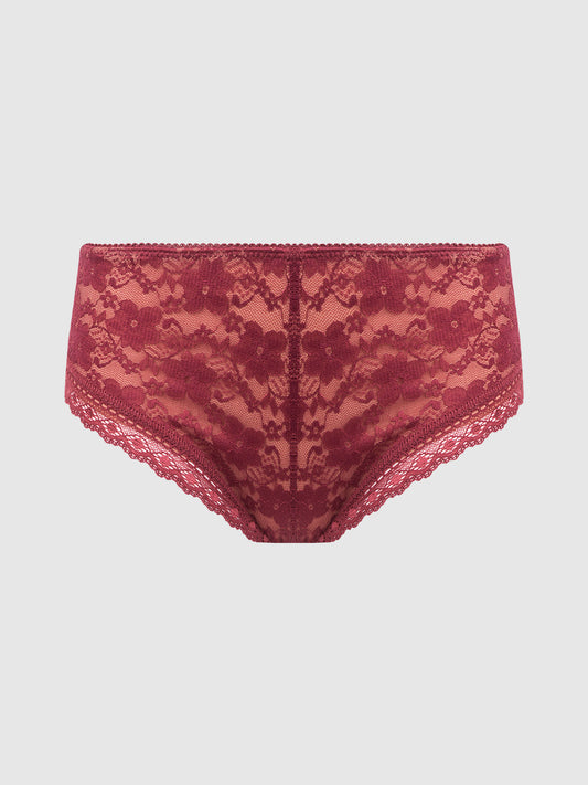 CAITLIN LACE CHEEKY WITH MESH LINING