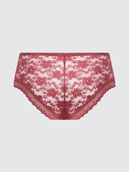 CAITLIN LACE CHEEKY WITH MESH LINING