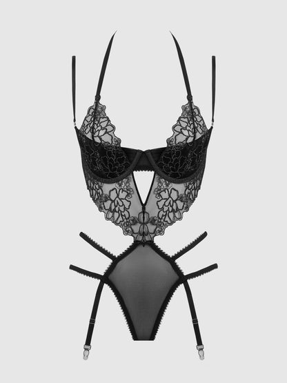 EDEN EMBROIDERED LACE TEDDY