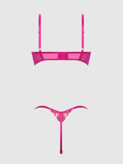 NOVA BLACKLIGHT LACE BRA & CROTCHLESS G-STRING SET