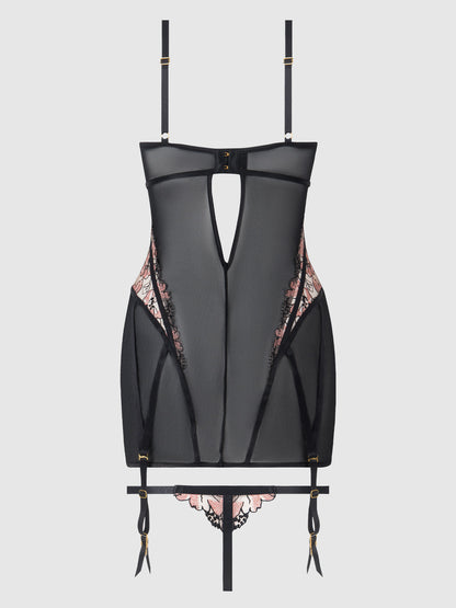 NOVA BLACKLIGHT LACE CHEMISE & THONG SET