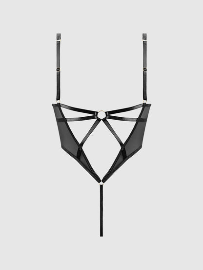 RAQUEL MESH & SILKY MICRO UNDERWIRE BODYSUIT