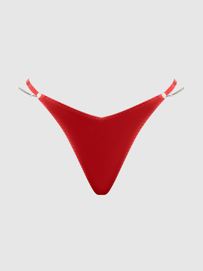KRYSTAL RHINESTONE & SIDE SLIDER THONG