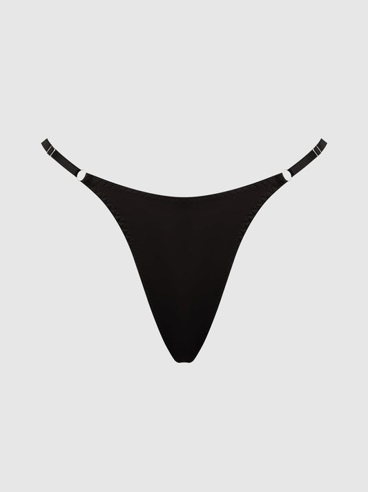 KRYSTAL SIDE SLIDER & RHINESTONE FRINGE BACK G-STRING