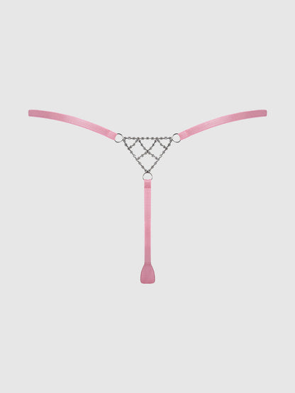 KRYSTAL RHINESTONE NET BACK G-STRING