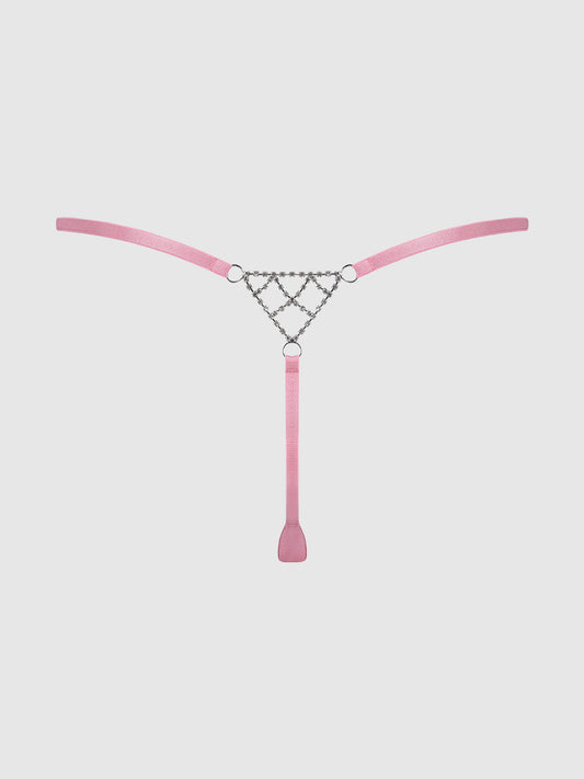 KRYSTAL RHINESTONE NET BACK G-STRING