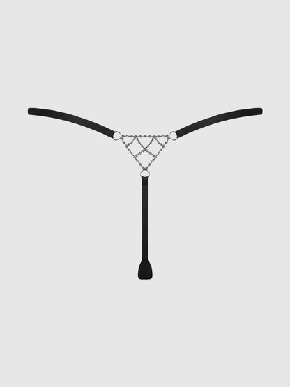 KRYSTAL RHINESTONE NET BACK G-STRING