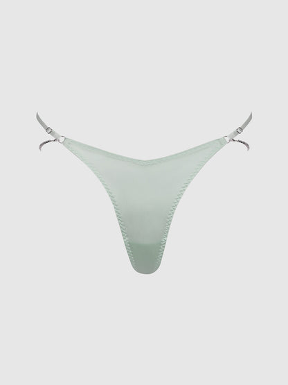 KRYSTAL RHINESTONE & SIDE SLIDER THONG