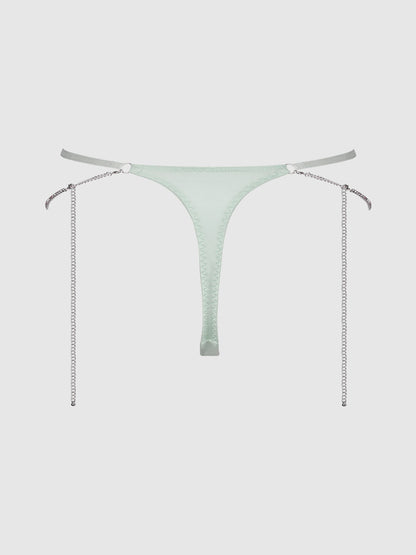 KRYSTAL RHINESTONE & SIDE SLIDER THONG