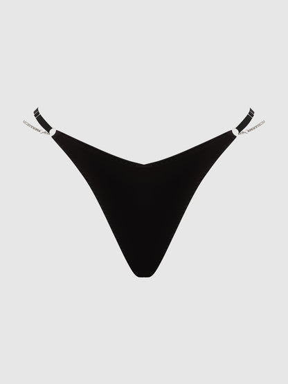 KRYSTAL RHINESTONE & SIDE SLIDER THONG