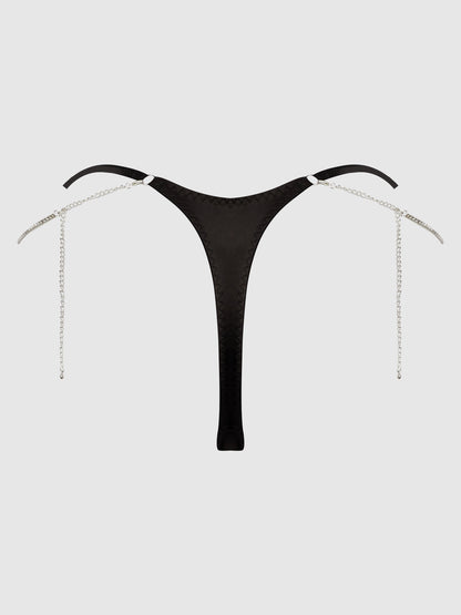 KRYSTAL RHINESTONE & SIDE SLIDER THONG