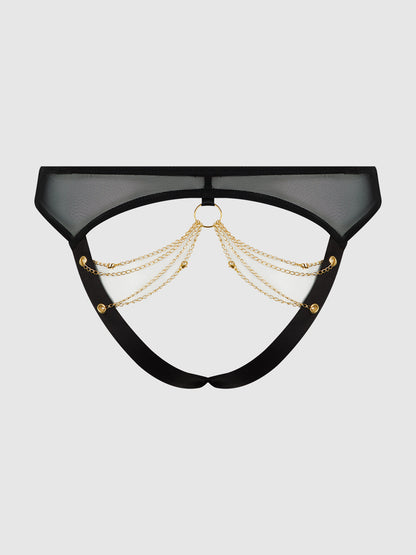 EVE MESH & CHAIN OPEN CAGED BACK HIPSTER