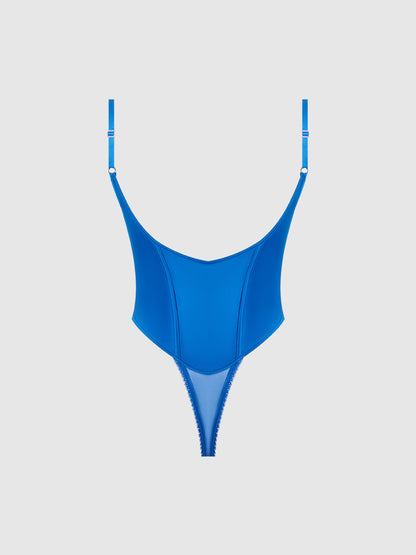 MADELINE SATIN & LACE PUSH UP TEDDY