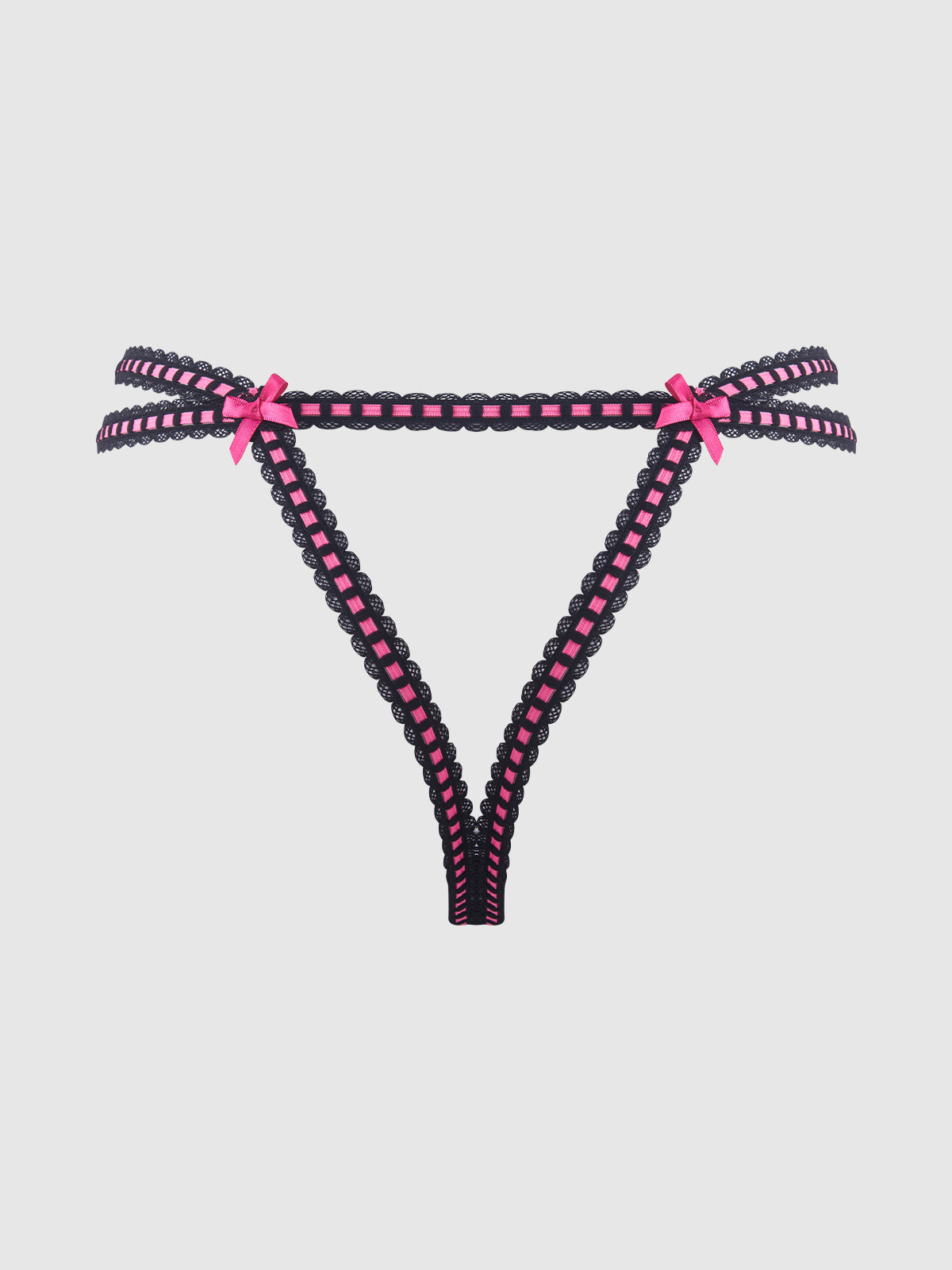 HARPER EMBROIDERED MESH & ELASTIC OPEN BACK CHEEKY