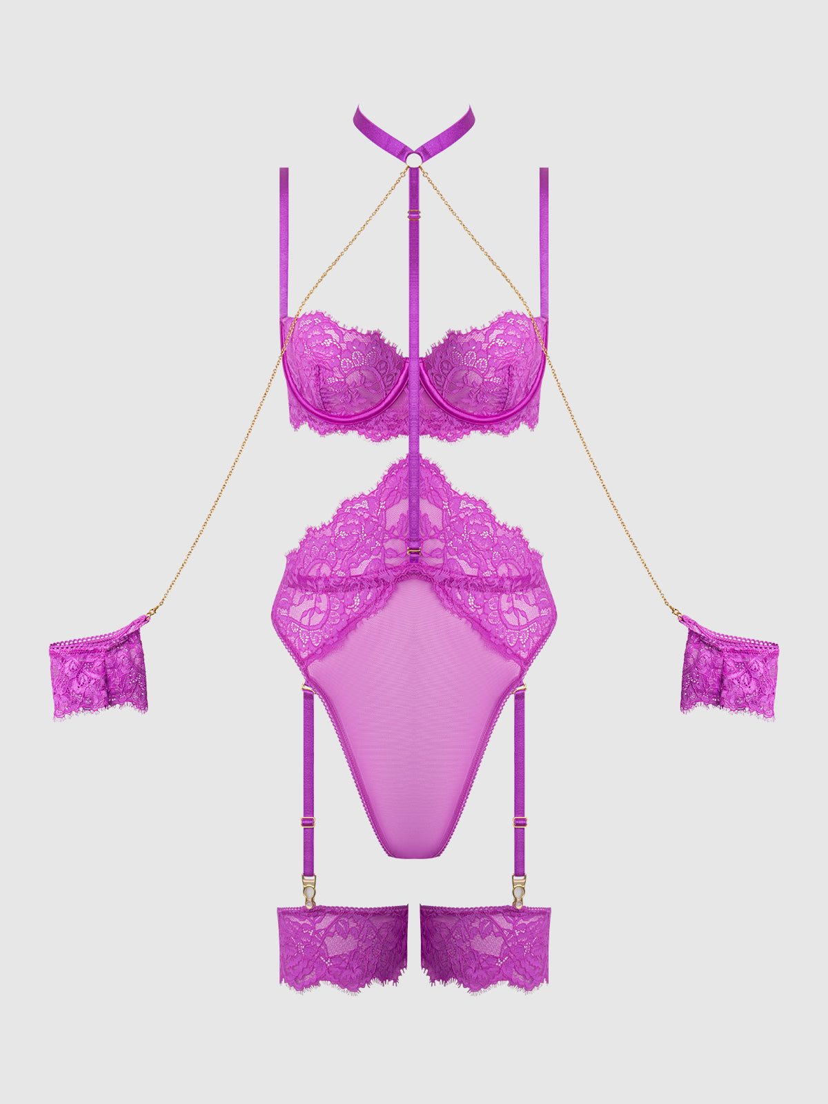 REANNA LACE & CHAIN HANDCUFF TEDDY