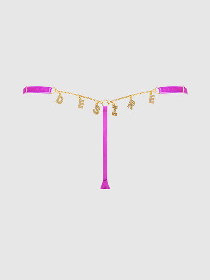 REANNA LACE & CHAIN DESIRE CHARM G-STRING