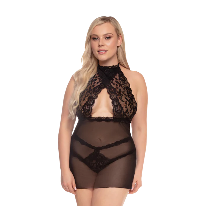 Midnight Desire Valentine Babydoll Set- 3 LEFT!!