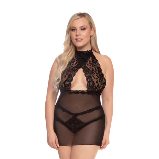 Midnight Desire Valentine Babydoll Set- 3 LEFT!!