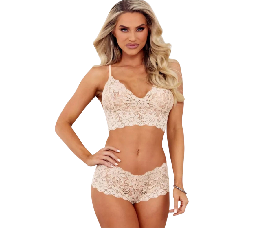 Soft Embrace Valentine Lace Bralette Set- 1 LEFT!!